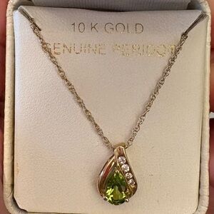 10K Gold Peridot Necklace